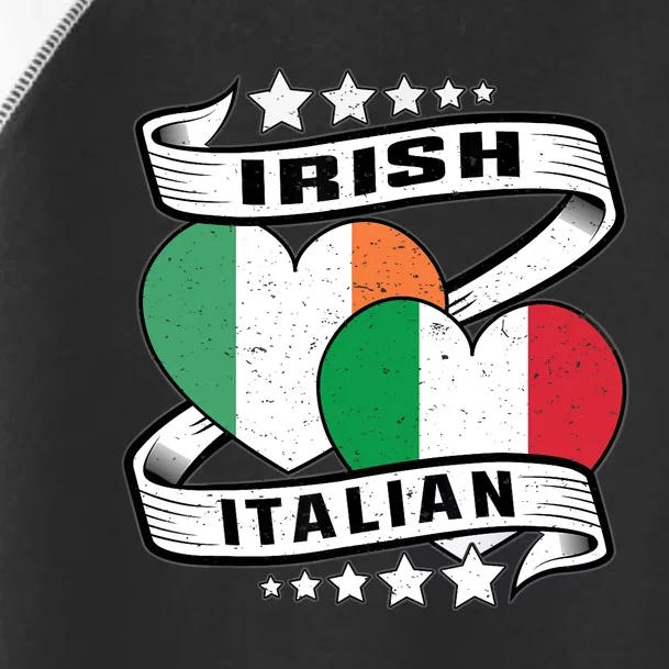 Half Irish Half Italian, Irish Italian Flag Toddler Fine Jersey T-Shirt