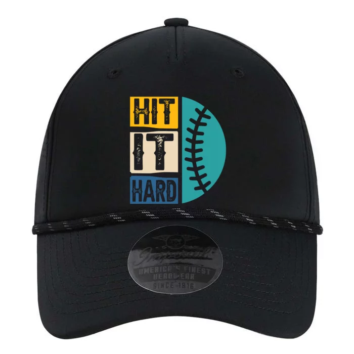 Hit It Hard Baseball Gift Performance The Dyno Cap