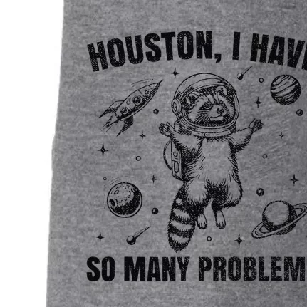 Houston I Have So Many Problems Raccoon In Space Retro 90s Gift Doggie 3-End Fleece Hoodie