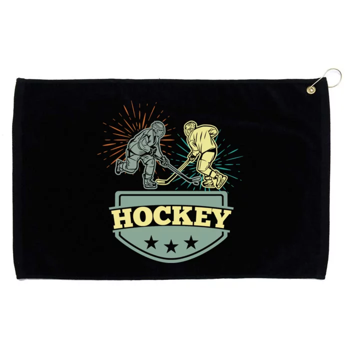 Hockey Ice Hockey Player Grommeted Golf Towel