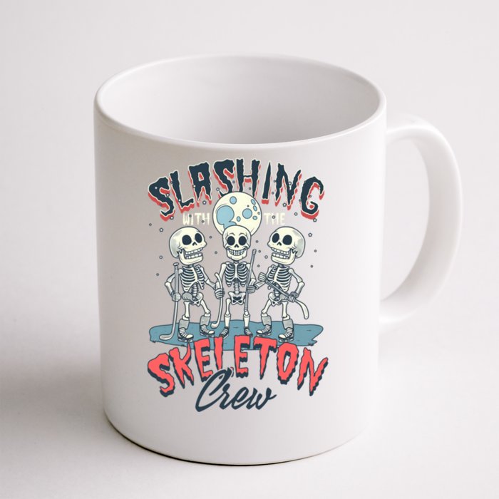 Halloween Ice Hockey Slashing With The Skeleton Crew Cute Gift Front & Back Coffee Mug