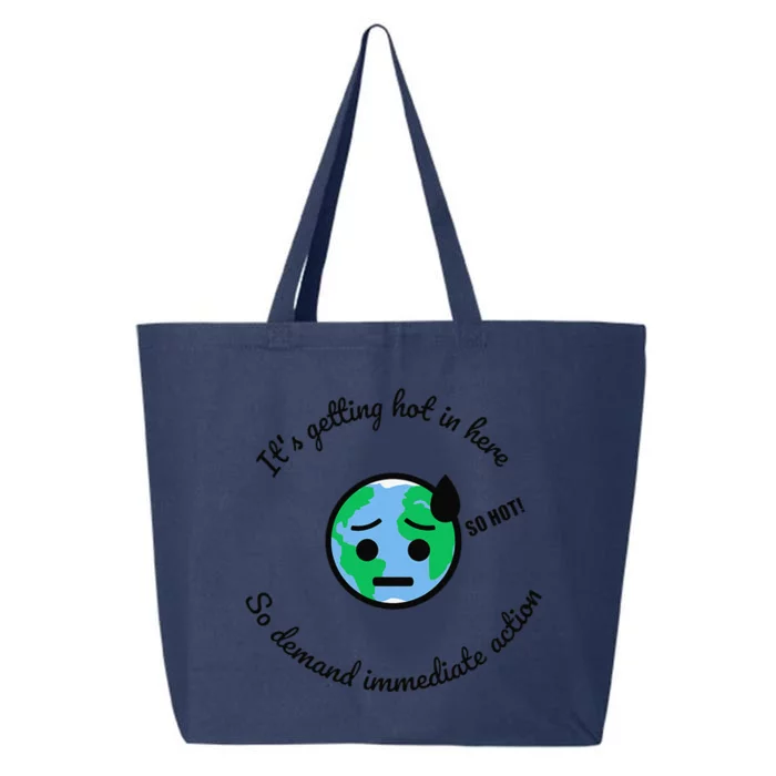 Hot In Here Climate Change Earth Day 25L Jumbo Tote