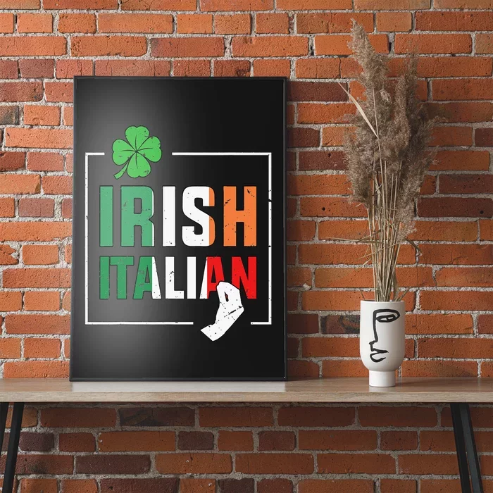 Half Irish Half Italian Irish Italian Flag Poster