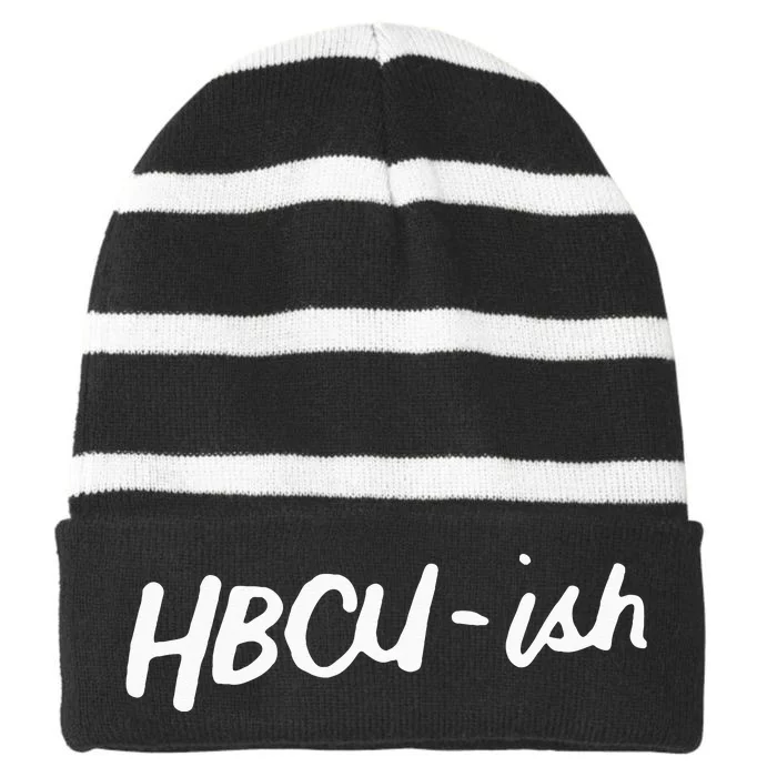 HBCU ISH Historical Black College Alumni Striped Beanie with Solid Band