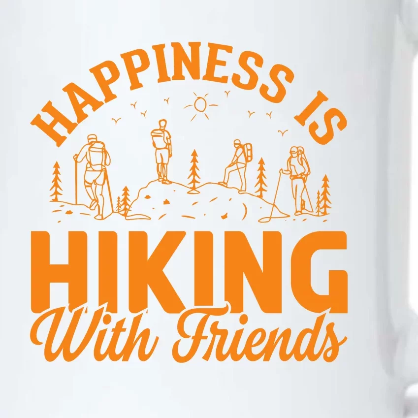 Happiness Is Hiking With Friends Black Color Changing Mug