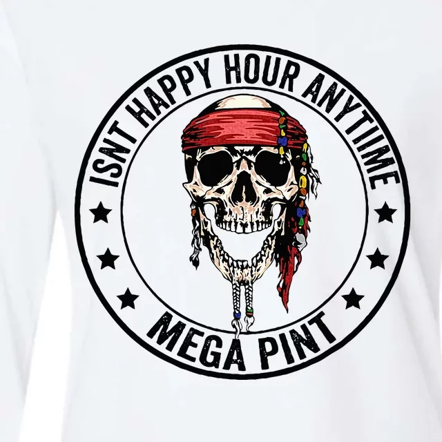 Hearsay Isnt Happy Hour Anytime Mega Pint Womens Cotton Relaxed Long Sleeve T-Shirt