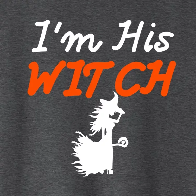 Halloween Im His Witch Im Her Boo Matching Couples Costume Meaningful Gift Women's Crop Top Tee