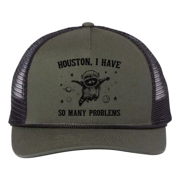 Houston I Have So Many Problems Retro Rope Trucker Hat Cap