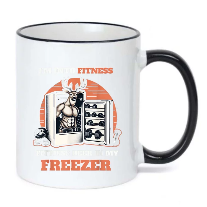 Hunting IM Into Fitness Deer Freezer Funny Hunter Dad Black Color Changing Mug