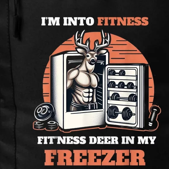 Hunting IM Into Fitness Deer Freezer Funny Hunter Dad Daily Commute Backpack