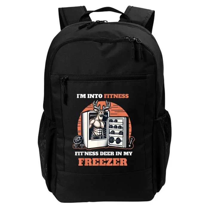 Hunting IM Into Fitness Deer Freezer Funny Hunter Dad Daily Commute Backpack