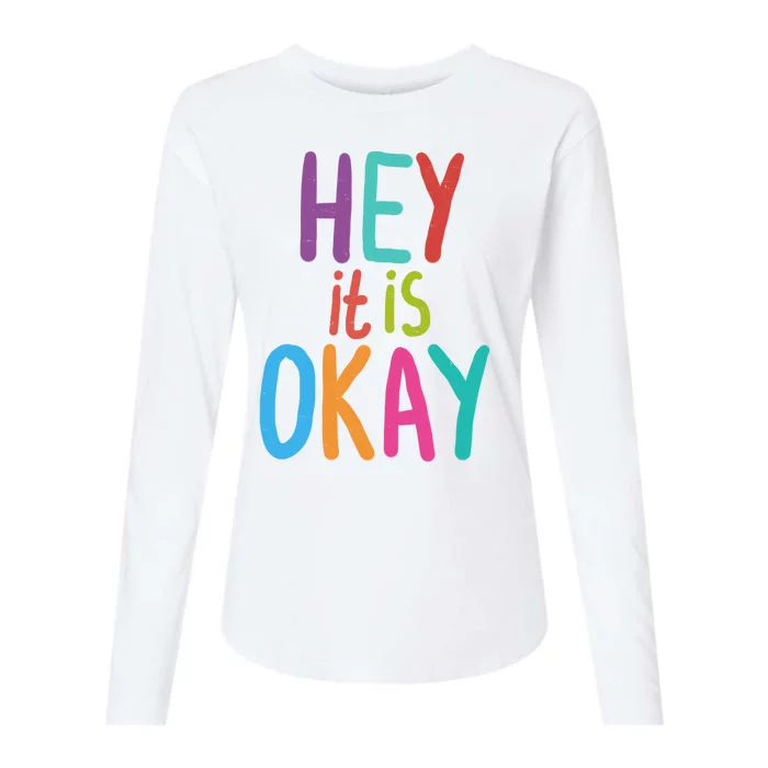 Hey It Is Okay Colorful Womens Cotton Relaxed Long Sleeve T-Shirt