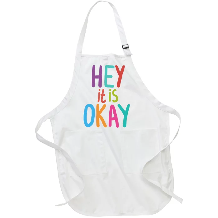 Hey It Is Okay Colorful Full-Length Apron With Pocket