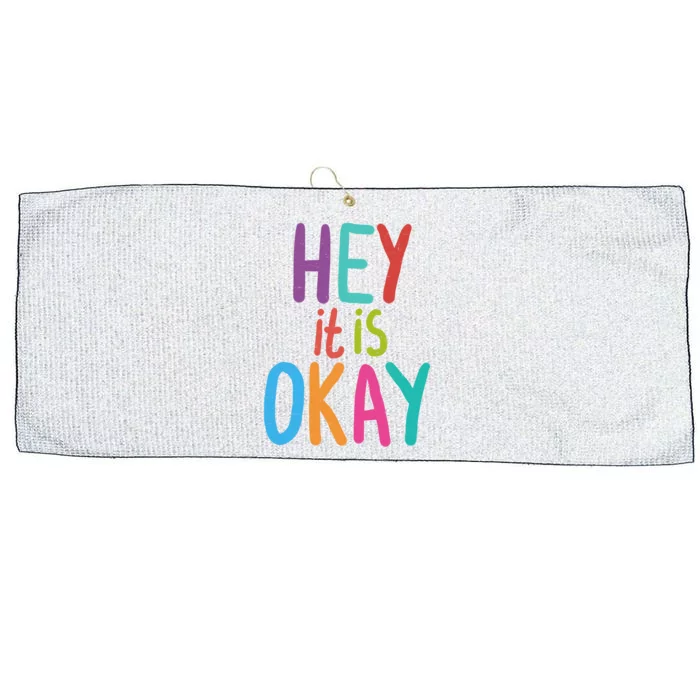 Hey It Is Okay Colorful Large Microfiber Waffle Golf Towel