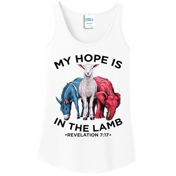 Hope Is In The Lamb My Christian God Jesus Lamb Lover Humor Ladies Essential Tank