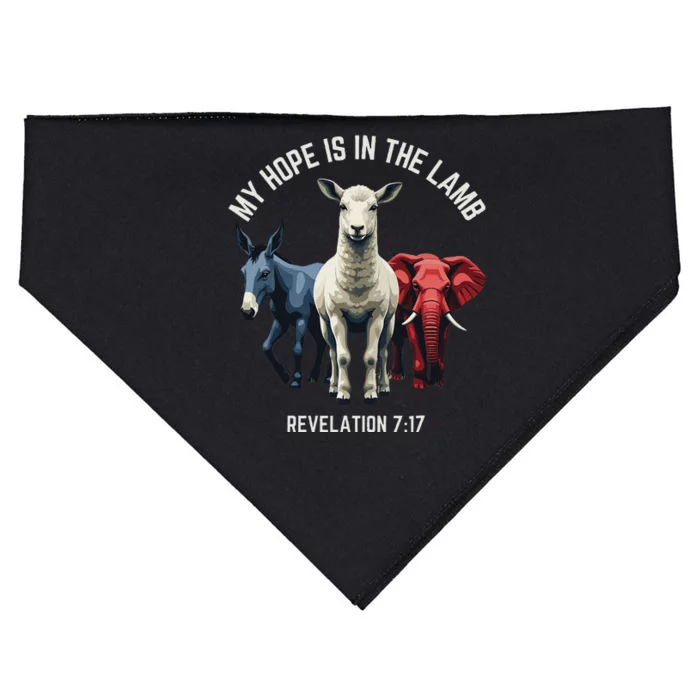 Hope Is In The Lamb My Christian God Jesus Lamb Lover Humor USA-Made Doggie Bandana