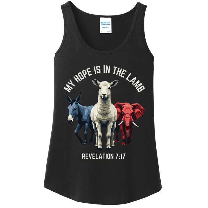 Hope Is In The Lamb My Christian God Jesus Lamb Lover Humor Ladies Essential Tank