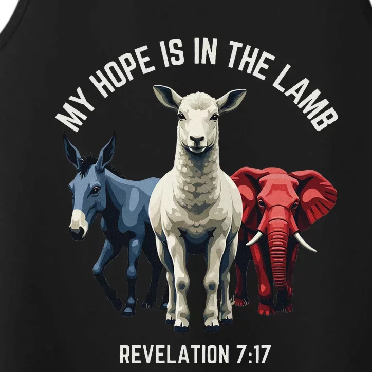 Hope Is In The Lamb My Christian God Jesus Lamb Lover Humor Performance Tank