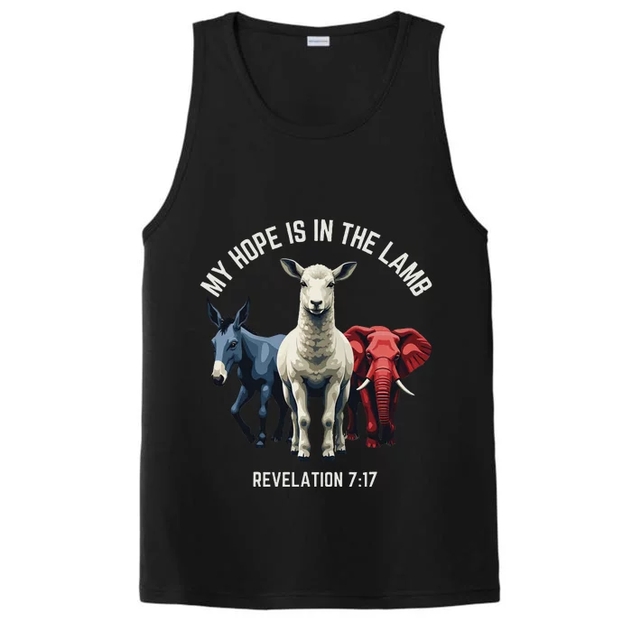 Hope Is In The Lamb My Christian God Jesus Lamb Lover Humor Performance Tank