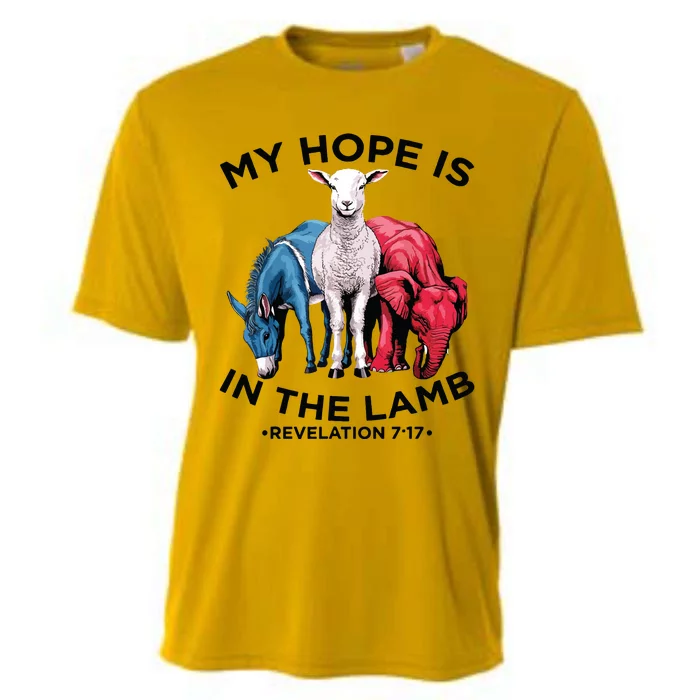 Hope Is In The Lamb My Christian God Jesus Lamb Lover Humor Cooling Performance Crew T-Shirt