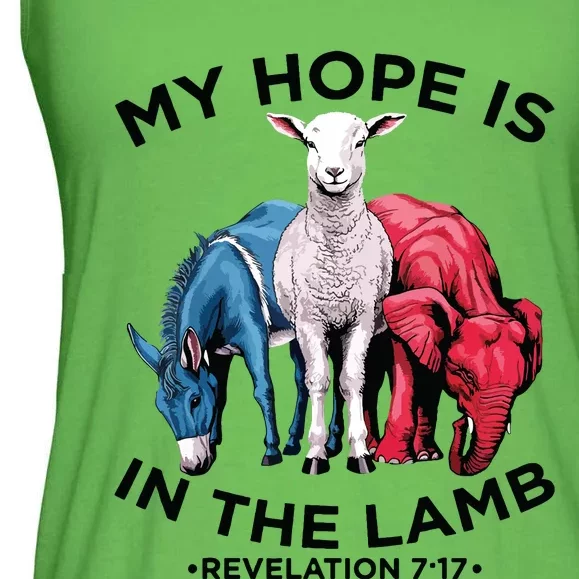 Hope Is In The Lamb My Christian God Jesus Lamb Lover Humor Ladies Essential Flowy Tank