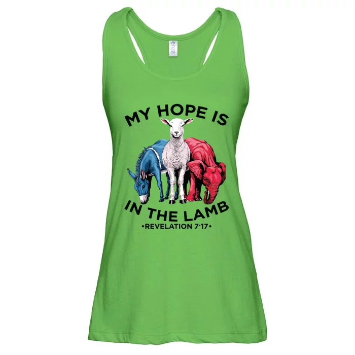 Hope Is In The Lamb My Christian God Jesus Lamb Lover Humor Ladies Essential Flowy Tank