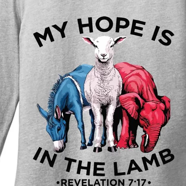 Hope Is In The Lamb My Christian God Jesus Lamb Lover Humor Womens CVC Long Sleeve Shirt