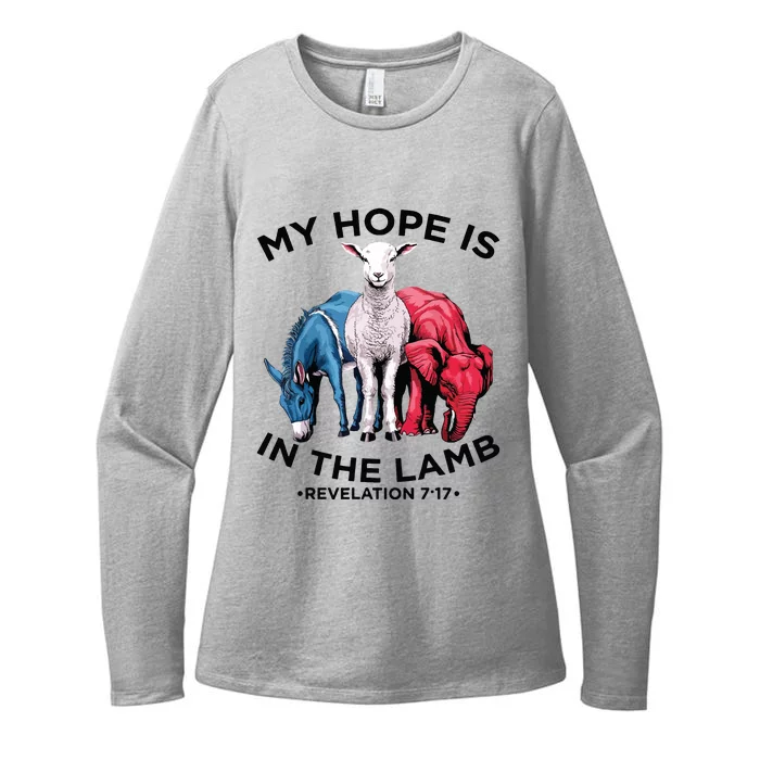 Hope Is In The Lamb My Christian God Jesus Lamb Lover Humor Womens CVC Long Sleeve Shirt