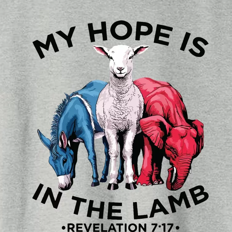 Hope Is In The Lamb My Christian God Jesus Lamb Lover Humor Women's Crop Top Tee