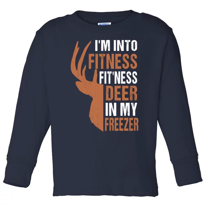 Huntingshirt IM Into Fitness Deer Freezer Funny Hunter Dad Toddler Long Sleeve Shirt