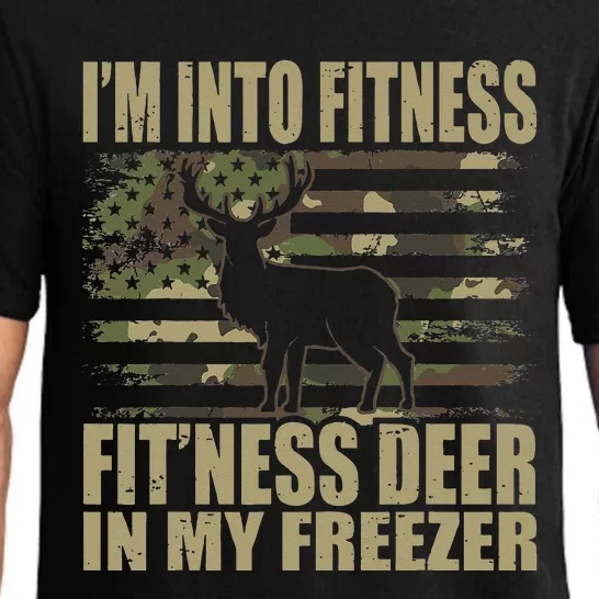 Hunting Im Into Fitness Fitness Deer In My Freezer Pajama Set