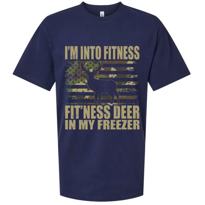 Hunting Im Into Fitness Fitness Deer In My Freezer Sueded Cloud Jersey T-Shirt