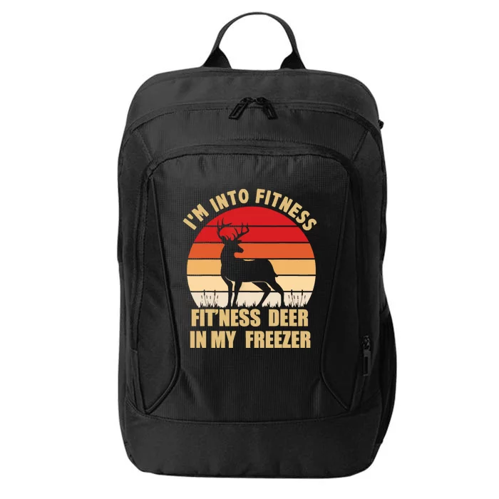 Hunting IM Into Fitness Deer Freezer Funny Hunter Dad City Backpack