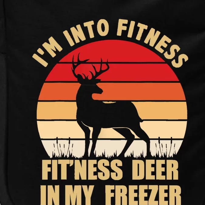 Hunting IM Into Fitness Deer Freezer Funny Hunter Dad Impact Tech Backpack