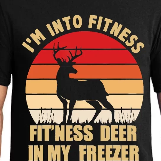 Hunting IM Into Fitness Deer Freezer Funny Hunter Dad Pajama Set