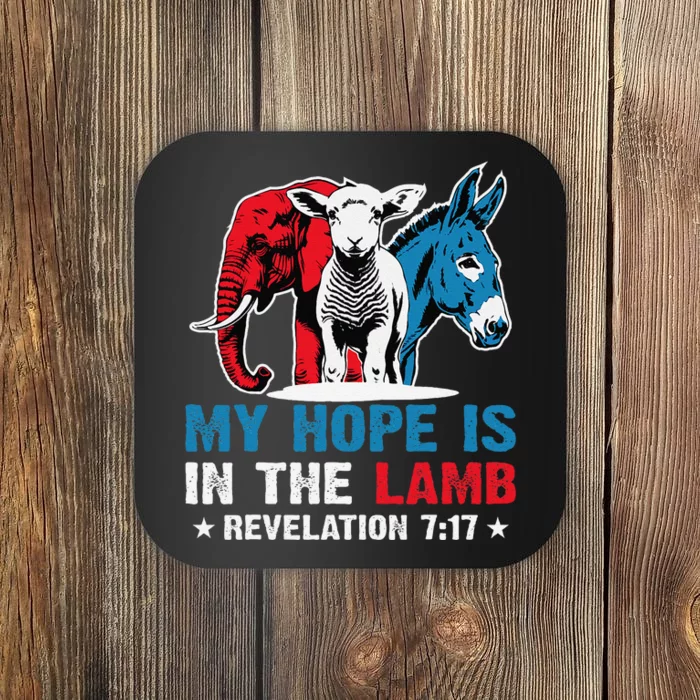 Hope Is In The Lamb My Christian God Jesus Humor Coaster