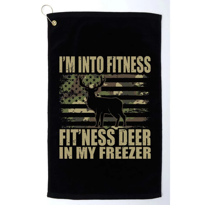 Hunting I'm Into Fitness Fit'ness Deer In My Freezer Platinum Collection Golf Towel