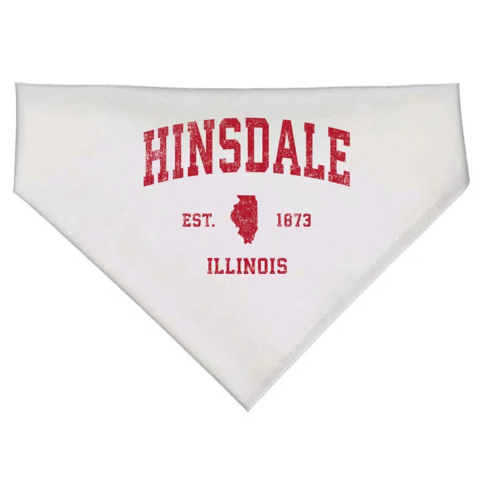 Hinsdale Illinois Il Vintage Sports USA-Made Doggie Bandana