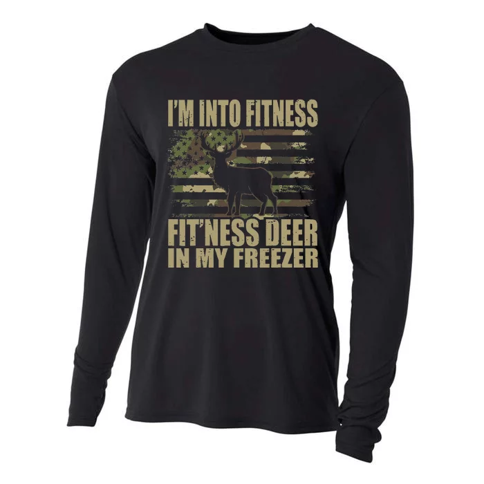 Hunting Im Into Fitness Fitness Deer In My Freezer Cooling Performance Long Sleeve Crew