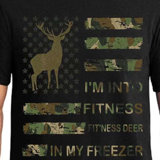 Hunting I'm Into Fitness Deer Freezer Funny Hunter Dad Wild Pajama Set