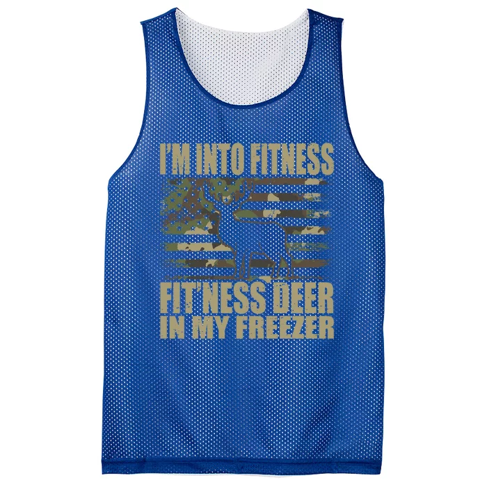 Hunting Im Into Fitness Fitness Deer In My Freezer Gift Mesh Reversible Basketball Jersey Tank