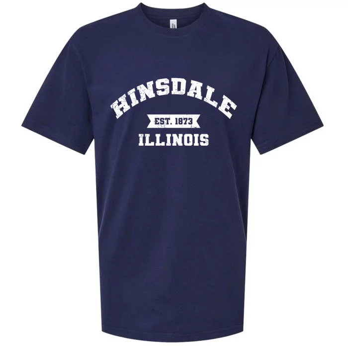 Hinsdale Illinois Il Vintage Athletic Sports Established Sueded Cloud Jersey T-Shirt