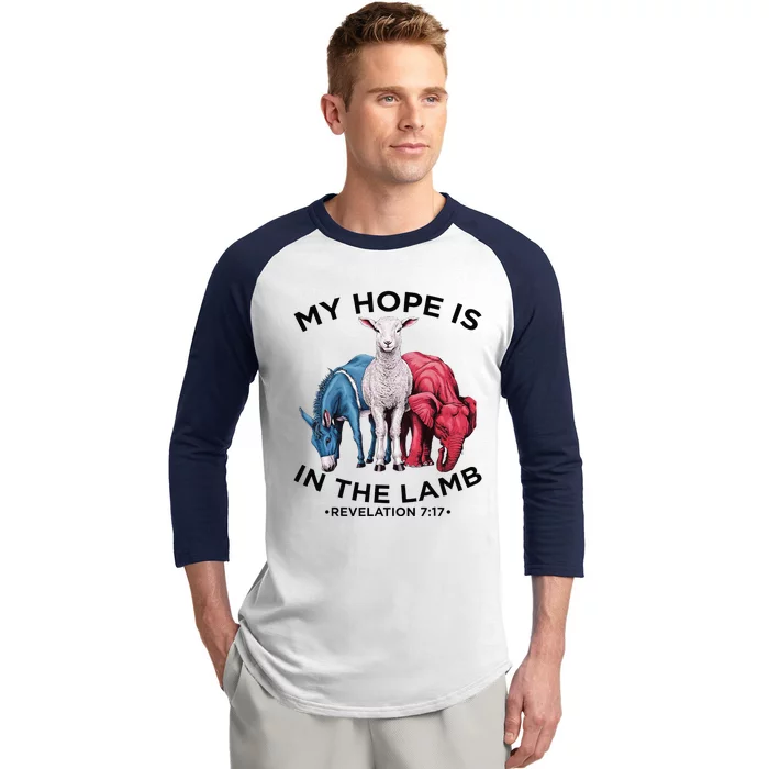 Hope Is In The Lamb My Christian God Jesus Lamb Lover Humor Baseball Sleeve Shirt