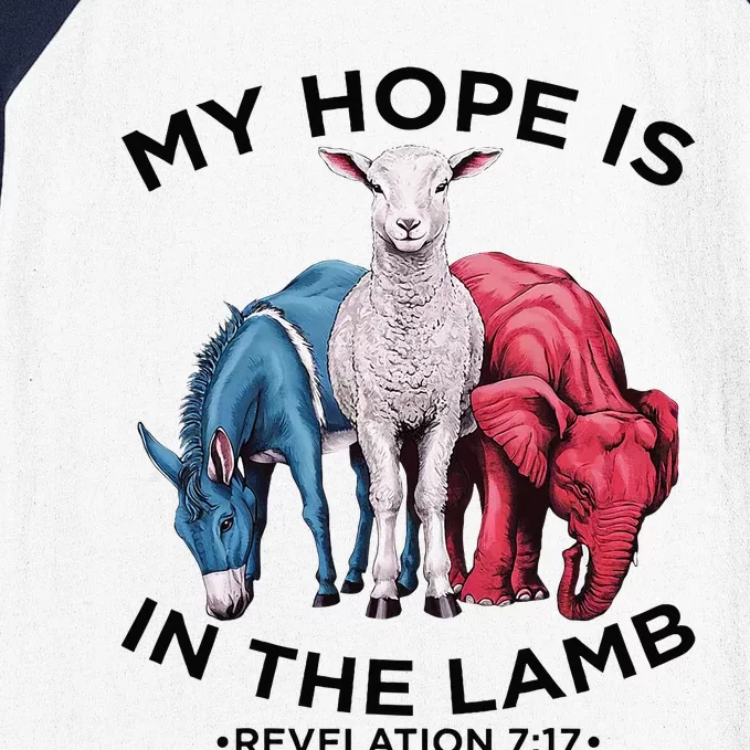 Hope Is In The Lamb My Christian God Jesus Lamb Lover Humor Baseball Sleeve Shirt