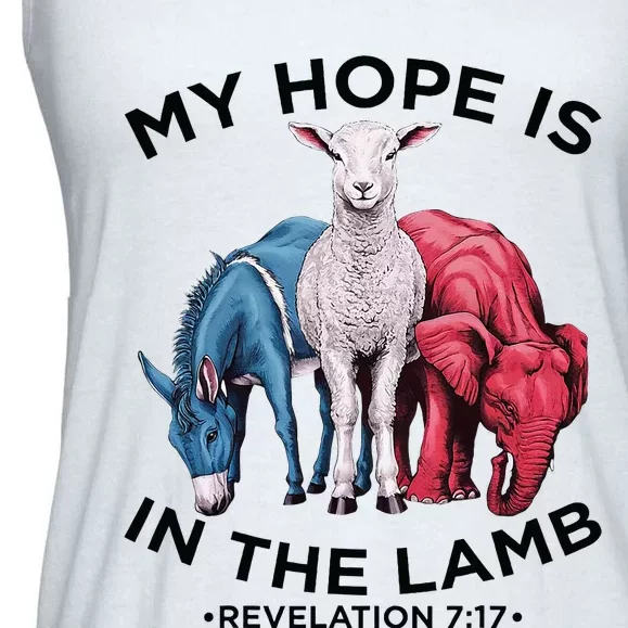 Hope Is In The Lamb My Christian God Jesus Lamb Lover Humor Ladies Essential Flowy Tank