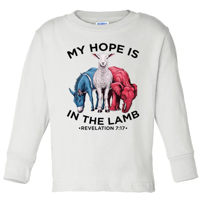 Hope Is In The Lamb My Christian God Jesus Lamb Lover Humor Toddler Long Sleeve Shirt