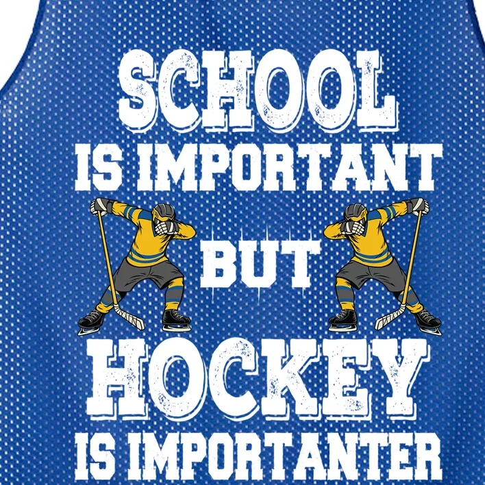 Hockey Is Importanter Funny School Saying Funny Gift Bzr Meaningful Gift Mesh Reversible Basketball Jersey Tank