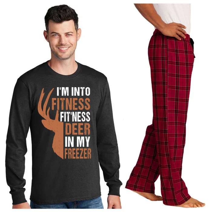 Huntingshirt IM Into Fitness Deer Freezer Funny Hunter Dad Long Sleeve Pajama Set