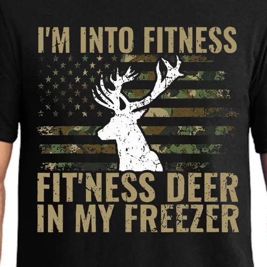 Hunting I'm Into Fitness Deer Freezer Funny Hunter Dad Pajama Set