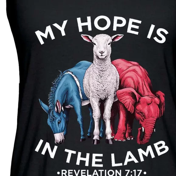 Hope Is In The Lamb My Christian God Jesus Humor Ladies Essential Flowy Tank